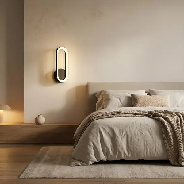 APLICA LED PERETE JADE 12W 950LM 3000K NEGRU 300*133*33MM - Default Title