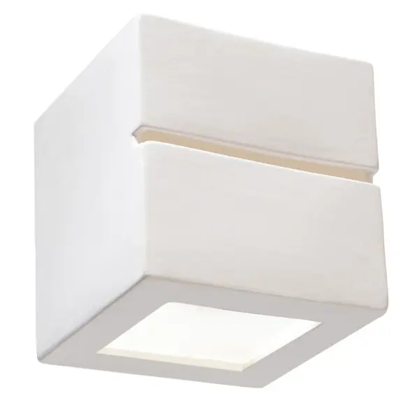 Aplica Leo Line din ceramica Alb 14x14x14 cm