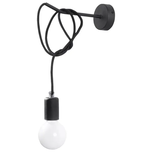 Aplica perete Edison Negru 8x23x100 cm