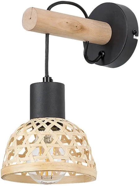 Aplică Rabalux - Rattan 71025, IP20, E27, 1 x 15 W, negru