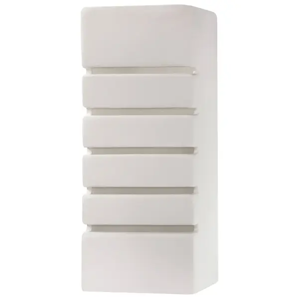 Aplica Samir din ceramica Alb 10.5x10.5x26 cm