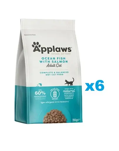APPLAWS Adult Ocean fish and Salmon 2,1 kg (6x350 g) peste oceanic cu somon pentru pisici adulte