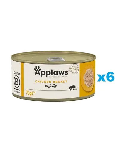 APPLAWS Cat Adult Chicken Breast in Jelly Mancare umeda pisica adulta, cu pui in aspic 6x70g