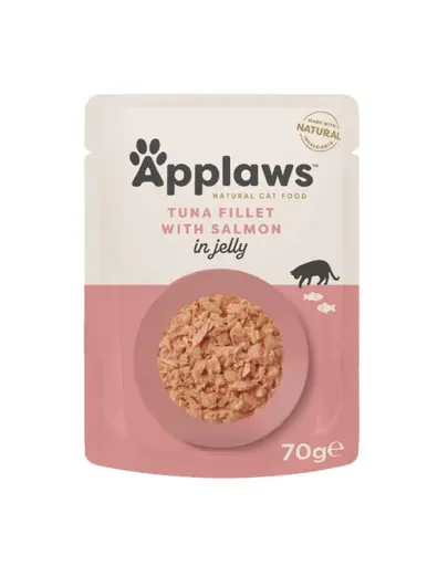 APPLAWS Cat Filet PLic hrana umeda pisica, cu ton si somon in aspic 70 g