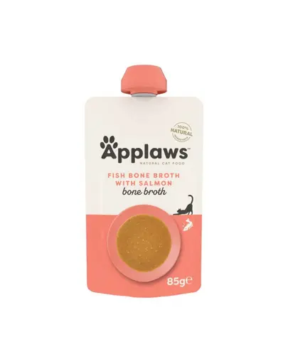 APPLAWS Cat Fish Bone Broth Supă de oase de pește cu file de somon pentru pisici 85 g