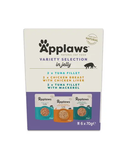 APPLAWS Cat Mix Multipack degustare mix arome în jeleu pentru pisici 6 x 70 g