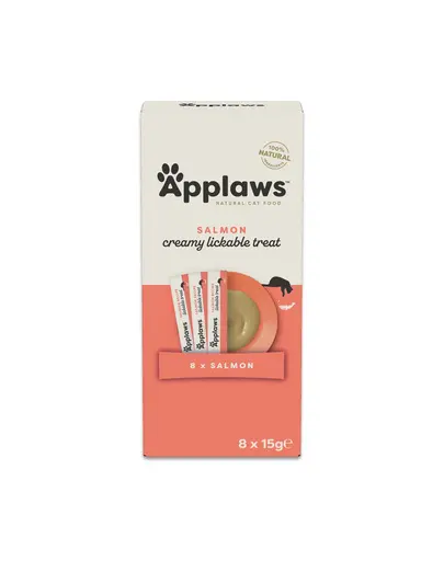 APPLAWS Cat Multipack Gustări cremoase cu aromă de somon pentru pisici 32 x 15 g
