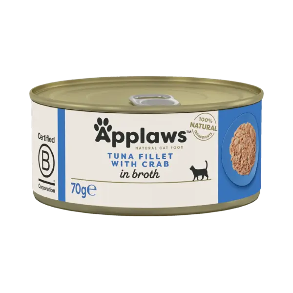 Applaws Chicken Tuna Fillet with Crab, conserva, 70 g