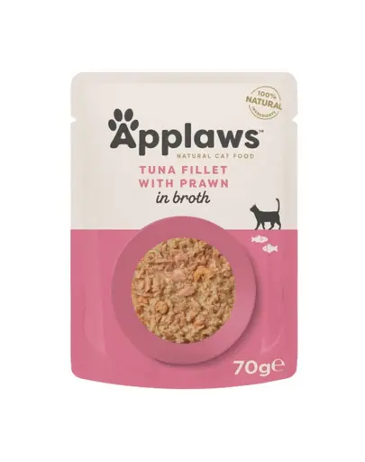 APPLAWS hrana pisici, cu ton si creveti de Pacific 70 g