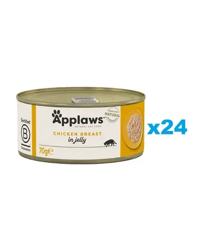 APPLAWS Kitten Chicken Breast 24x70 g hrana cu pui in aspic, pentru pisoi