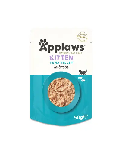 APPLAWS Kitten Tuna Fillet in Broth Hrană umedă pentru pui de pisică cu file de ton în supă 50 g
