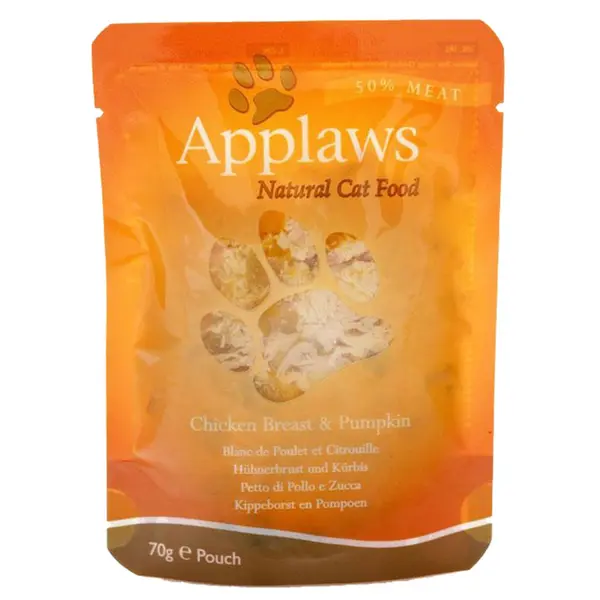 Applaws plic hrana umeda pisici Piept de Pui si Dovleac 70 g