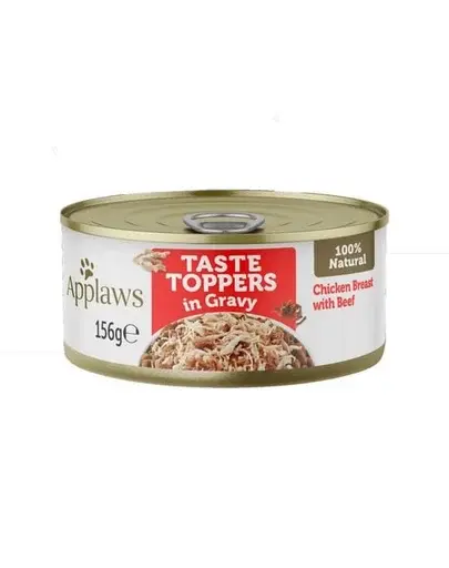 APPLAWS Taste Toppers Mancare umeda pentru caine adult, cu pui si vita in aspic 156 g