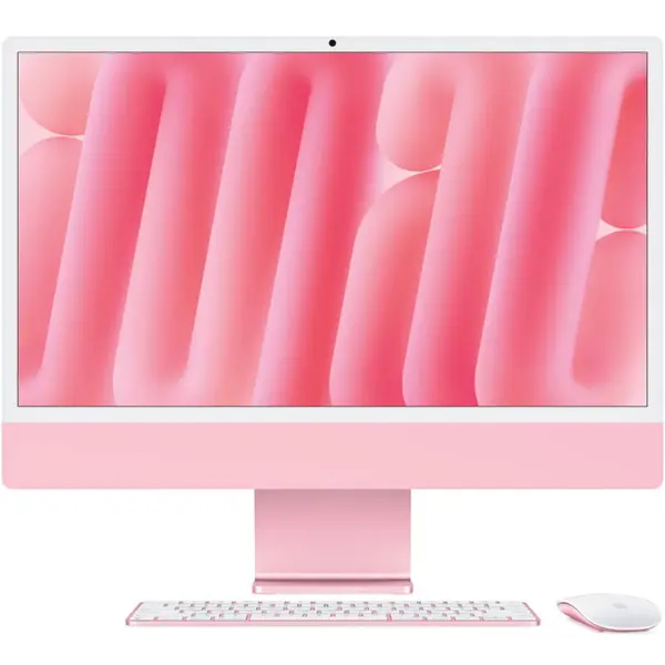 Apple All-In-One PC Apple iMac 24 inch 4.5K Retina, Procesor Apple M4, 16GB RAM, 1TB SSD, 10 core GPU, macOS Sequoia, RO keyboard, Roz