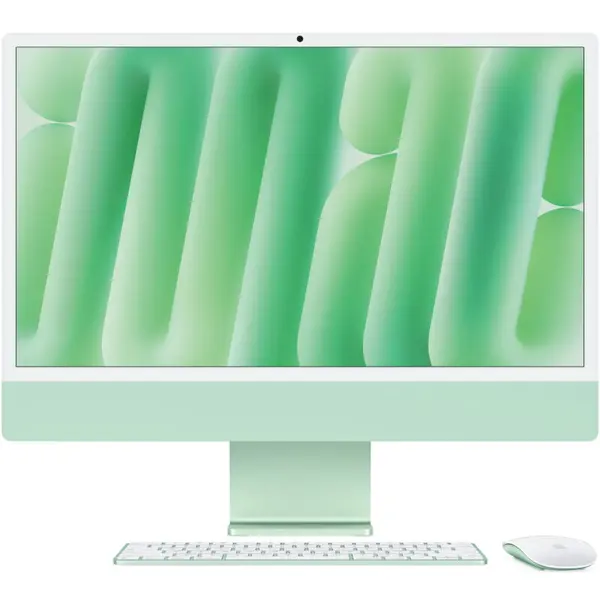 Apple All-In-One PC Apple iMac 24 inch 4.5K Retina, Procesor Apple M4, 24GB RAM, 1TB SSD, 10 core GPU, macOS Sequoia, INT keyboard, Green