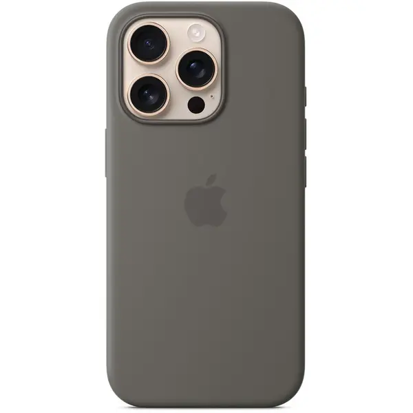 Apple Apple iPhone 16 Pro Silicone Case with MagSafe - Stone Gray
