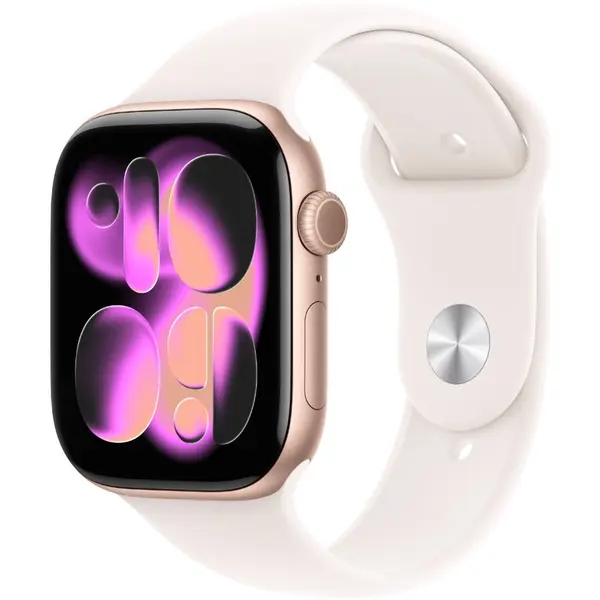 Apple Apple Watch 11 GPS, Carcasa Rose Gold Aluminium 42mm, Light Blush Sport Band - M/L