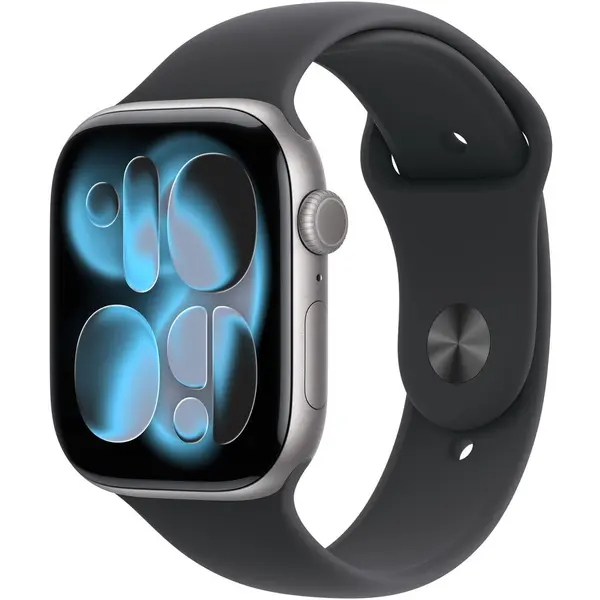 Apple Apple Watch 11 GPS, Carcasa Space Grey Aluminium 42mm, Black Sport Band - M/L