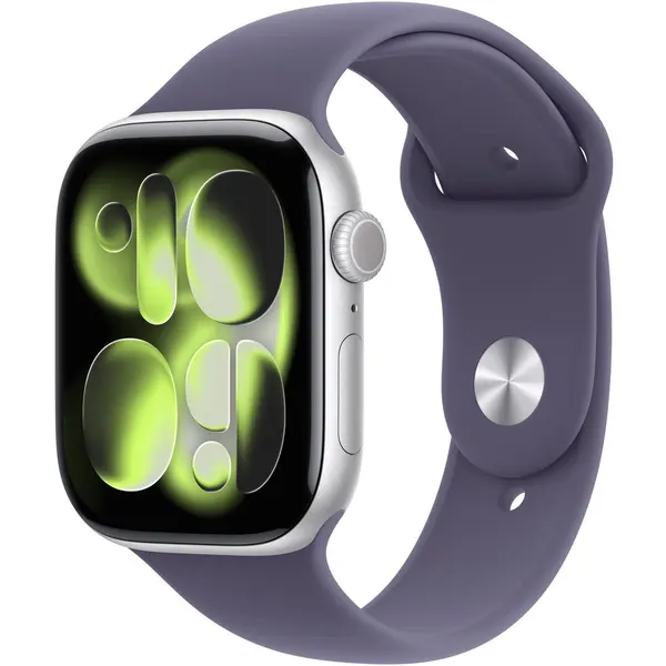 Apple Apple Watch 11 GPS + Cellular, Carcasa Silver Aluminium 46mm, Purple Fog Sport Band - M/L