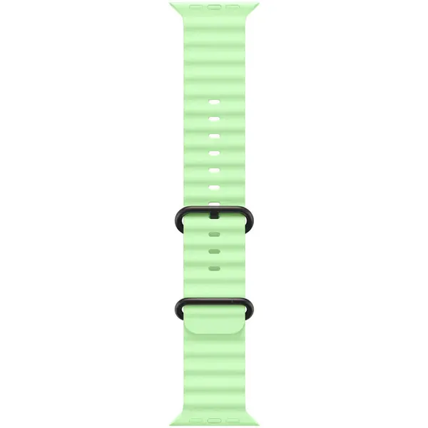 Apple Apple Watch 49mm Band: Neon Green Ocean Band Extension - Black Titanium Finish