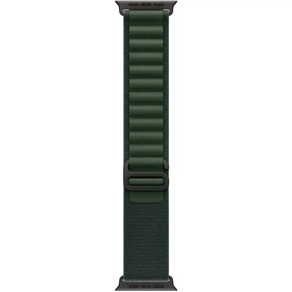 Apple Apple Watch 49mm Loop: Dark Green Alpine Loop - Small - Black Titanium Finish
