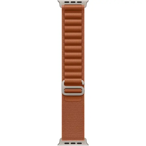 Apple Apple Watch 49mm Loop: Terra Cotta Alpine Loop - Large - Natural Titanium Finish