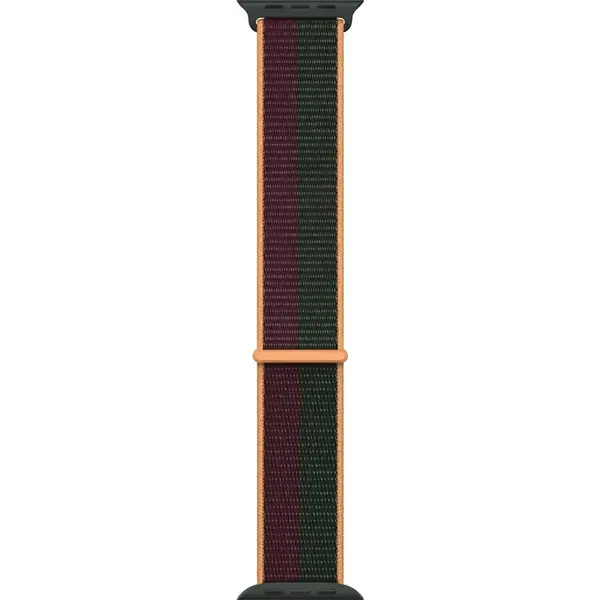 Apple Curea Apple Watch Sport Loop, 45mm, Dark Cherry/Forest Green