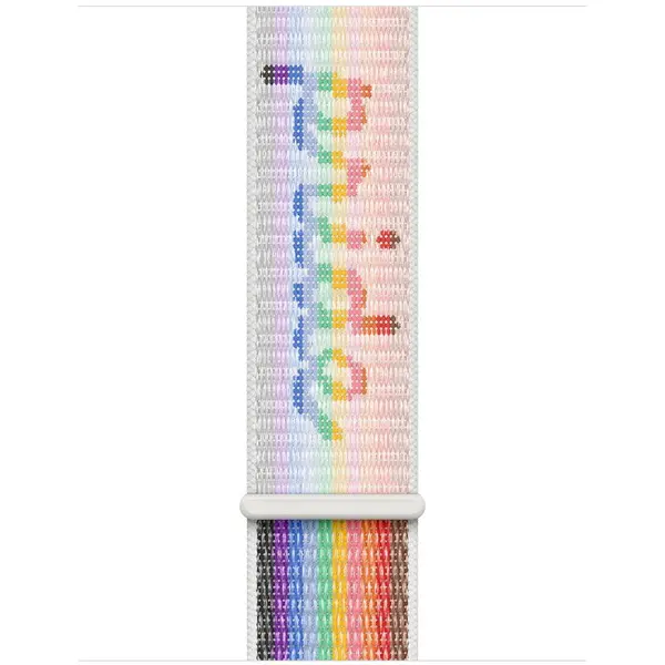 Apple Curea Smartwatch Apple MGXU4ZM/A, pentru Apple Watch 41 mm, Pride Edition, Sport Loop, Multicolor