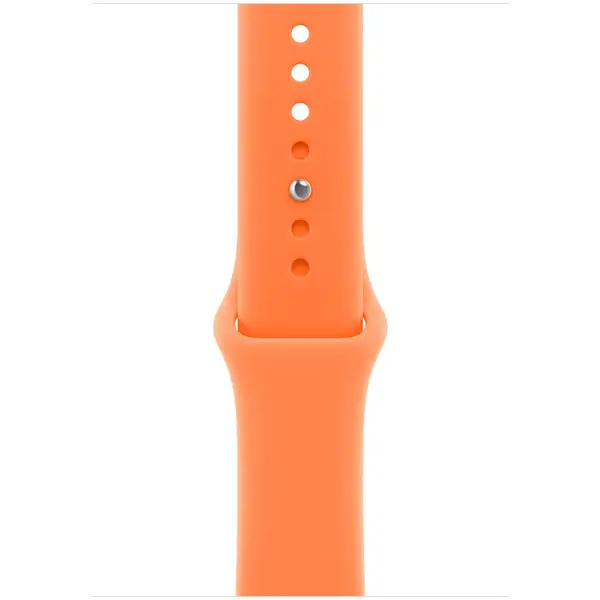 Apple Curea Smartwatch Apple MHYK4ZM/A, pentru Apple Watch 46 mm, Sport Band, Marime S/M, Clementine
