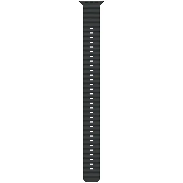 Apple Curea Smartwatch Apple MXTM3ZM/A pentru Watch 49mm, Ocean Band Extension, Natural Titanium Finish, Negru