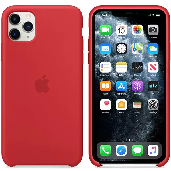 Apple Husa silicon Apple iPhone 11 Pro Max, rosu (mwyv2zm/a)