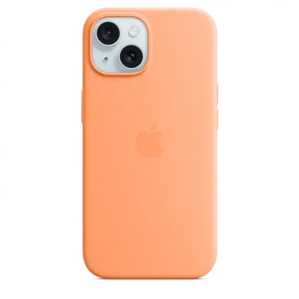 Apple Husa telefon APPLE iPhone 15 Silicone Case cu MagSafe, Portocaliu