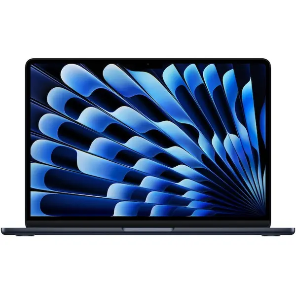 Apple Laptop Apple MacBook Air 13.6 cu procesor Apple M5, 10 nuclee CPU, 10 nuclee GPU, 32GB RAM, 1TB SSD, Negru, Tastatura internationala