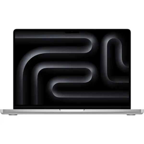 Apple Laptop Apple MacBook Pro 14.2 cu procesor Apple M5, 10 nuclee CPU, 10 nuclee GPU, 16 nuclee Neural Engine, 24GB RAM, 1TB SSD, Textura Nano, Argintiu, Tastatura Internationala
