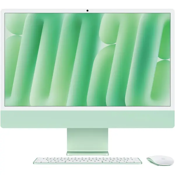 Apple Sistem Desktop PC iMac 24 (2024) cu procesor Apple M4, 8 nuclee CPU and 8 nuclee GPU, 24, Retina 4.5K, 16GB, 256GB SSD, Verde