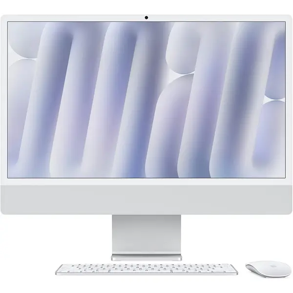 Apple Sistem PC All in One APPLE IMAC 24, Retina 4.5K, procesor Apple M4, 10 nuclee CPU si 10 nuclee GPU, 16GB, 512GB SSD, macOS Sequoia, Argintiu