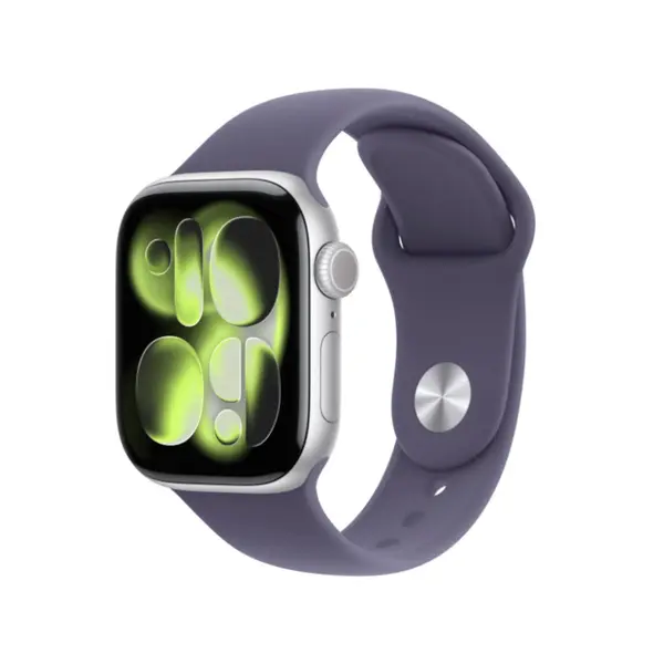 Apple Watch Series 11, GPS, 42mm, Silver Aluminium Case, Purple Fog Sport Band, S/M