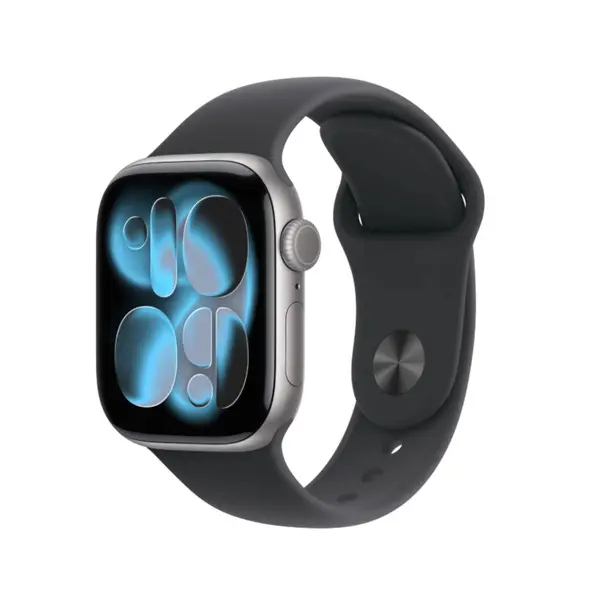 Apple Watch Series 11, GPS, 42mm, Space Grey Aluminium Case, Black Sport Band, S/M