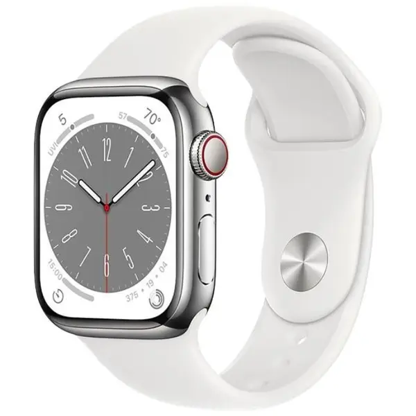 Apple Watch Series 8 2022, GPS + Cellular, Stainless Steel 45mm N/A Silver Foarte bun