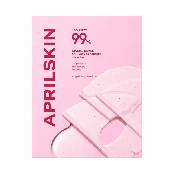 APRILSKIN - TXA Niacinamide Collagen 99 Capsule Gel Mask, (4 sheets)