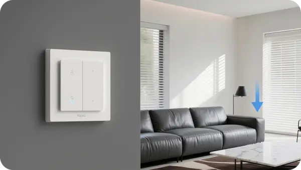 aqara shutter switch h2 eu kit , comutator inteligent jaluzele rulouri (zigbee thread)