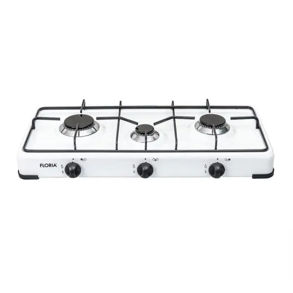 Aragaz cu 3 Ochiuri, 62 cm, Alimentare la Butelie, Alb