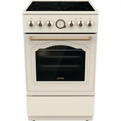Aragaz cu baza ceramica Gorenje GECS5B70CLI, 70L, 4 arzatoare pe gaz, clasa energetica D (Bej)