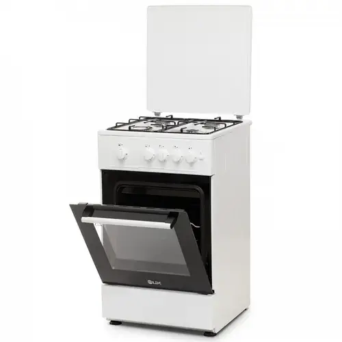 Aragaz LDK 5050 A WH RMV LPG, Gaz, 4 Arzatoare, Aprindere electrica, Siguranta, Capac metalic, 50 x 50 cm (Alb)
