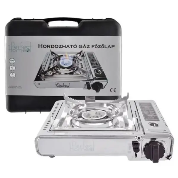 Aragaz Portabil Inox cu Cartus Butan, Perfect Home