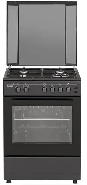 Aragaz Samus SM667APGS ANTHRACIT, Gaz, 4 Arzatoare, Arzator Wok, 56 L, 60 cm (Antracit)