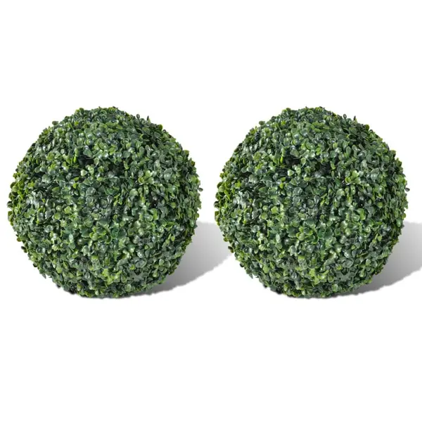 Arbusti ornamentali artificiali bila pe tulpina, 2 buc., 27 cm