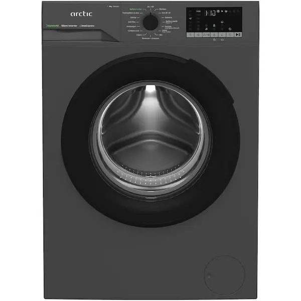 Arctic Masina de spalat rufe Arctic APLM2WFSU29412A, 9 Kg, 1400 RPM,Clasa A, Motor Silent Inverter, ExtraSteam, IronExpress, Recycled Tub, Fast/Intensive, Steam, WaterMode, Child Lock, Add-In, Antracit