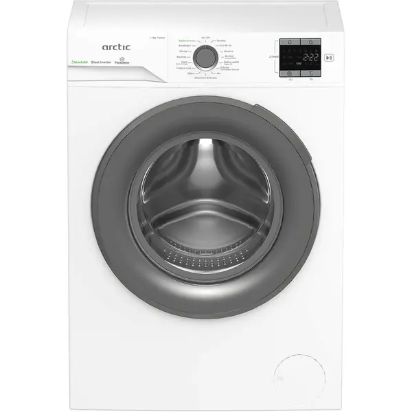 Arctic Masina de spalat rufe frontala Arctic, 7kg, 1200rpm, Clasa A, Motor SilentInverter, Display, ExtraSteam, SaveInAll, IronExpress, Recycled Tub, Alb