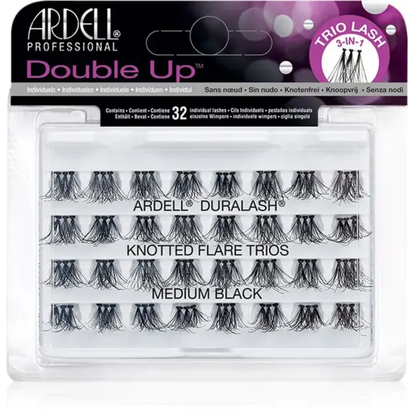 Ardell Double Up Trios 2xVolume gene false mănunchi Medium 32 buc